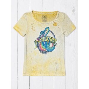 Trunk Ltd Lynyrd Skynyrd Distressed Graphic T-Shirt Yellow XS  Southern Rock